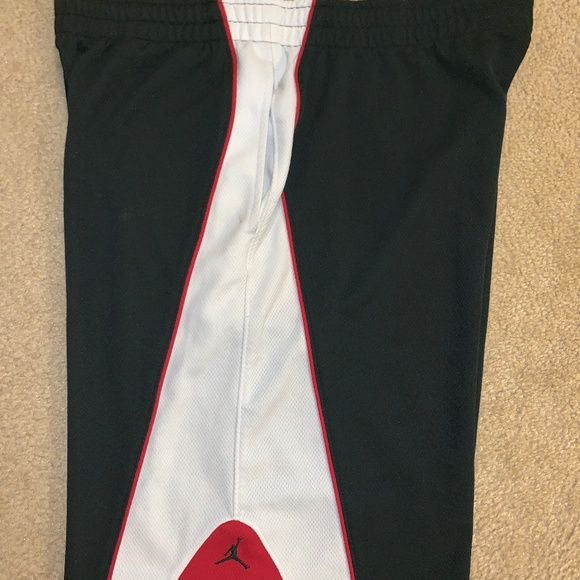 Jordan Other - Black Jordan Shorts with White/Red Sides